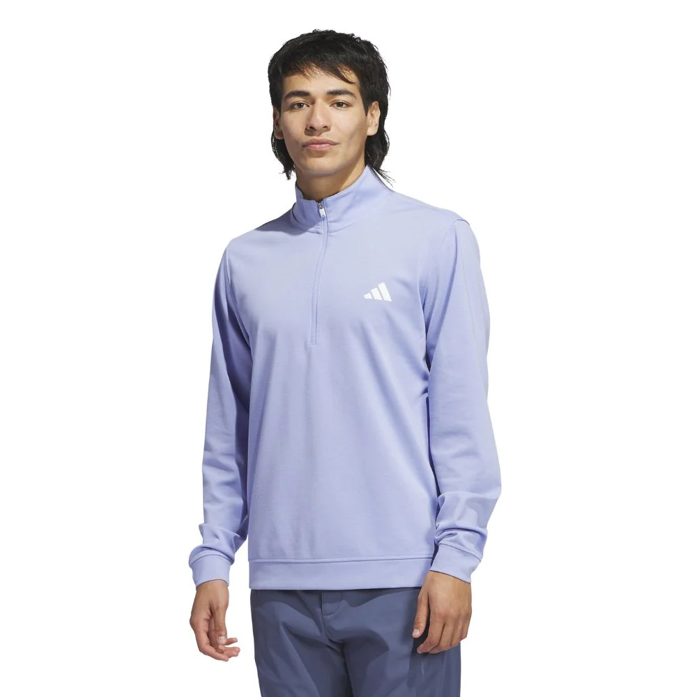 adidas Elevated Mens 1/4 Zip Golf Pullover Top - IW0500