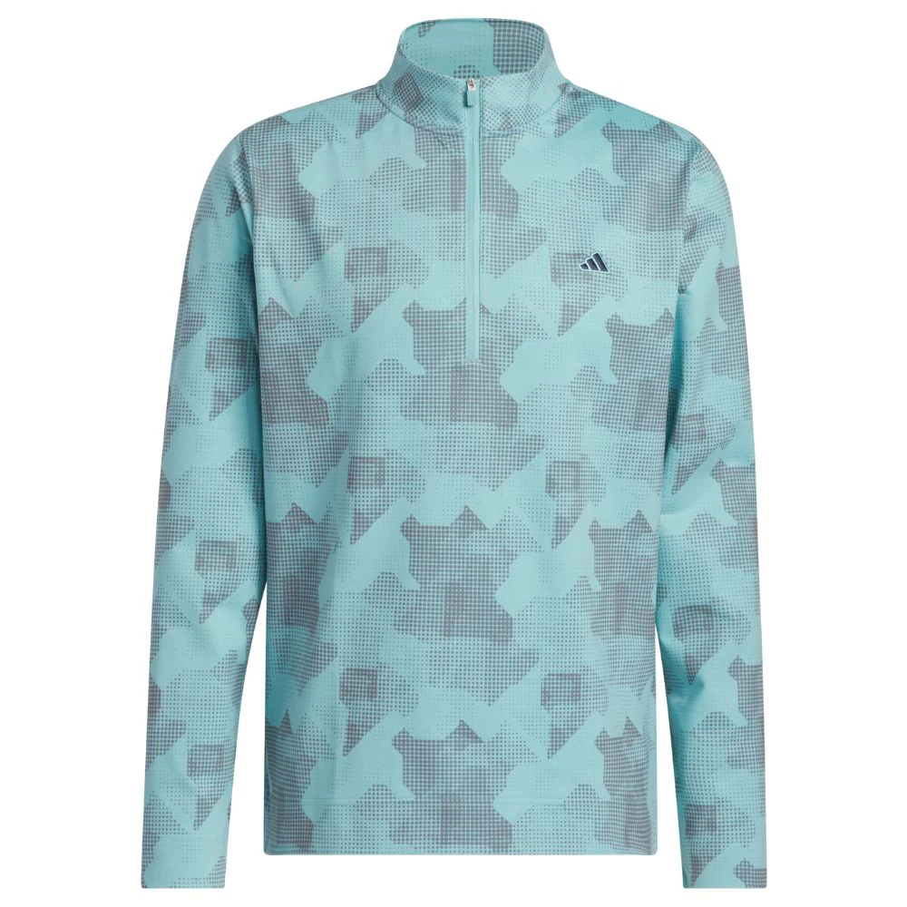 adidas Go-To Print 1/4 Zip Mens Golf Pullover Top 2025 - JM0168