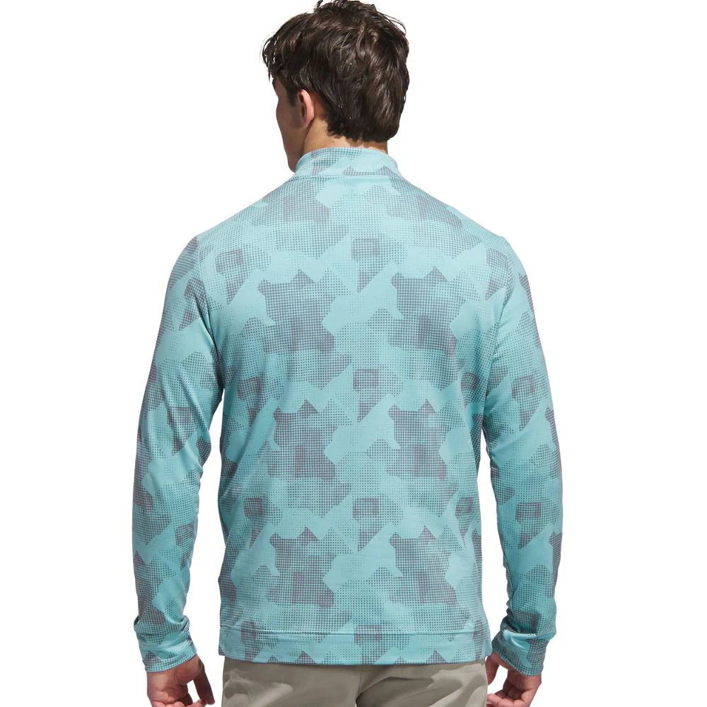 adidas Go-To Print 1/4 Zip Mens Golf Pullover Top 2025 - JM0168 - Image 3