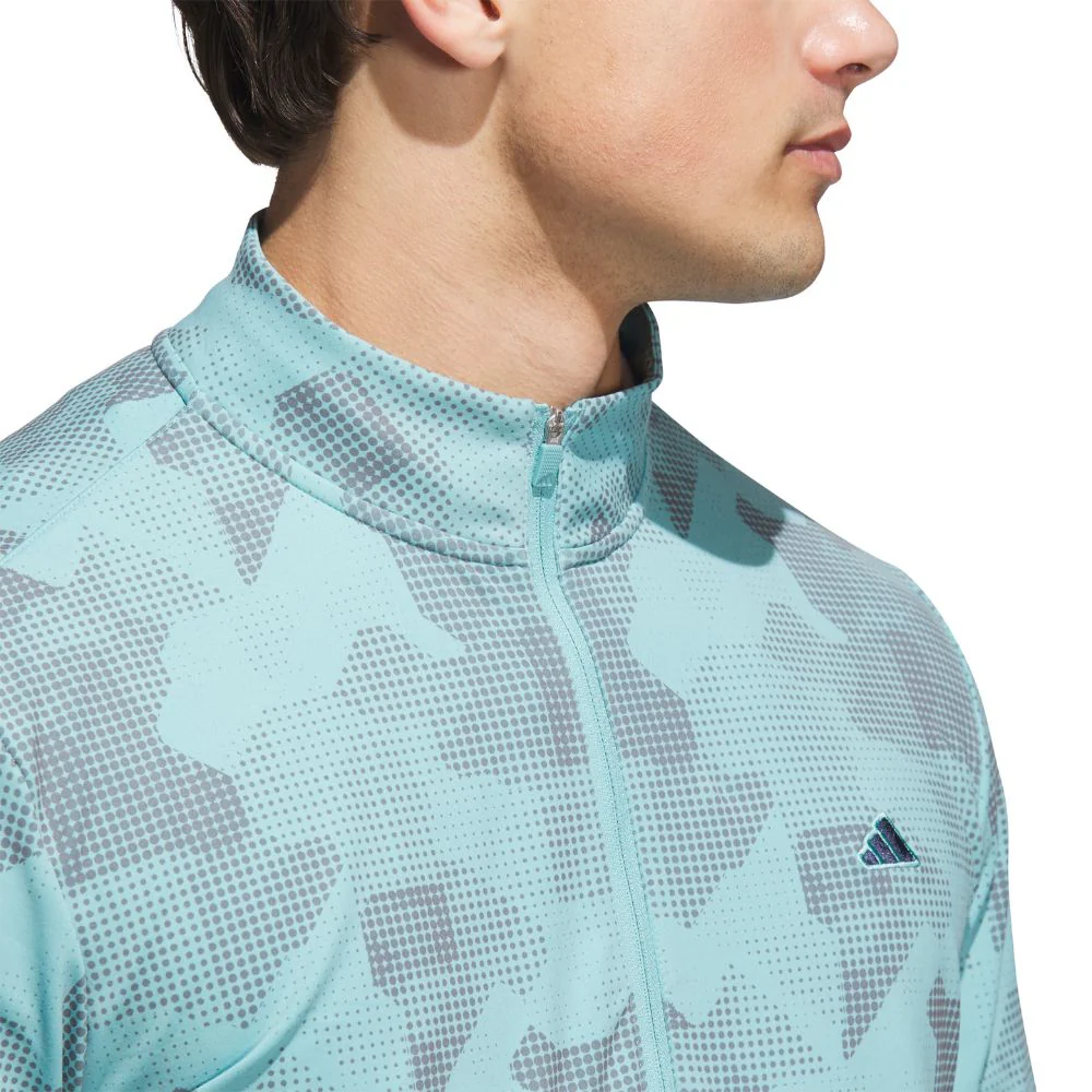 adidas Go-To Print 1/4 Zip Mens Golf Pullover Top 2025 - JM0168 - Image 4