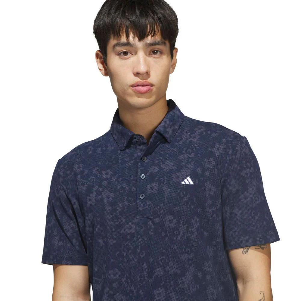 adidas Ultimate365+ Climacool Butterspun Mighty Blossom Print Men's Golf Polo 2026 - KU1175 - Image 2
