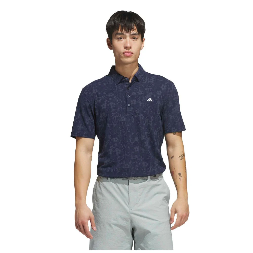 adidas Ultimate365+ Climacool Butterspun Mighty Blossom Print Men's Golf Polo 2026 - KU1175 - Image 4
