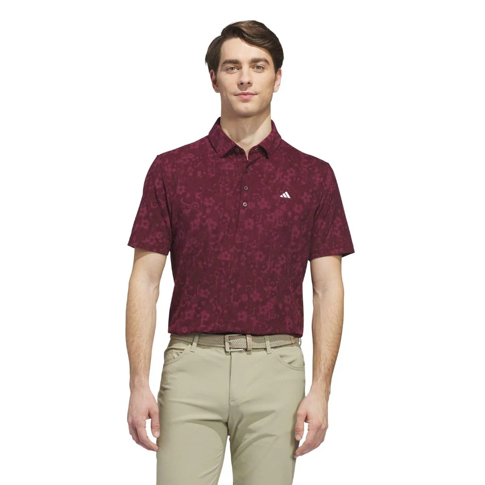 adidas Ultimate365+ Climacool Butterspun Mighty Blossom Print Men's Golf Polo 2026 - KU1176 - Image 4
