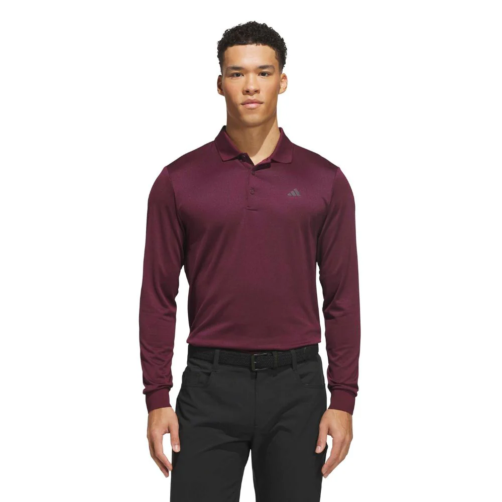 adidas Ultimate365 Cold Ready Long Sleeve Men's Golf Polo Shirt 2026 - HZ6852 - Image 2
