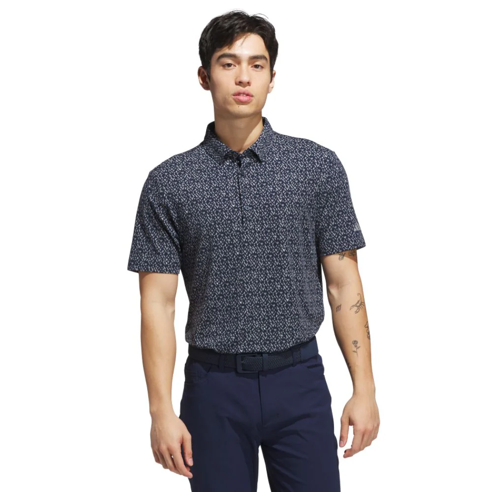 adidas Ultimate365 Micro Argyle Mens Golf Polo Shirt 2025 - JL5273 - Image 2