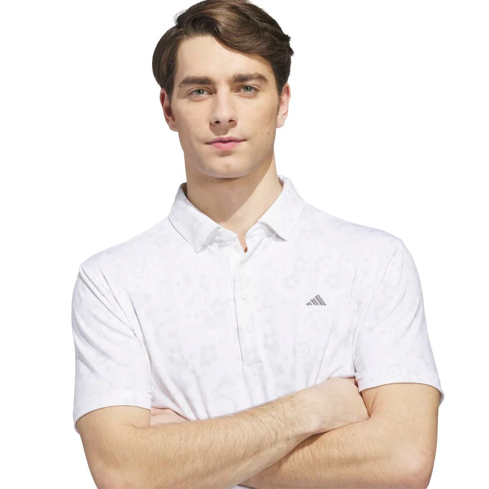 adidas Ultimate365+ Climacool Butterspun Mighty Blossom Print Men's Golf Polo 2026 - KU1174 - Image 2