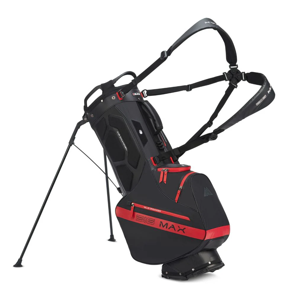 Big Max Aqua Eight H Golf Stand Bag 2026 - Black / Red - Image 2
