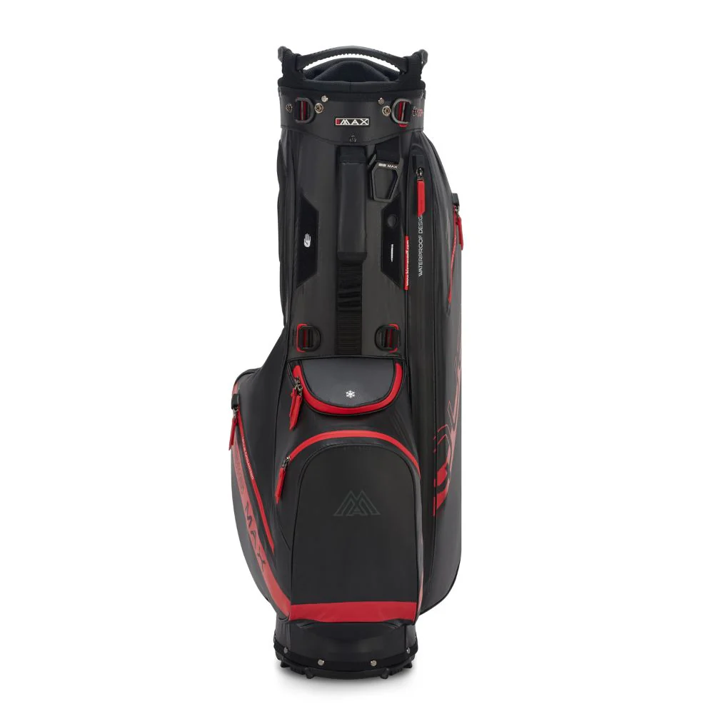 Big Max Aqua Eight H Golf Stand Bag 2026 - Black / Red - Image 3
