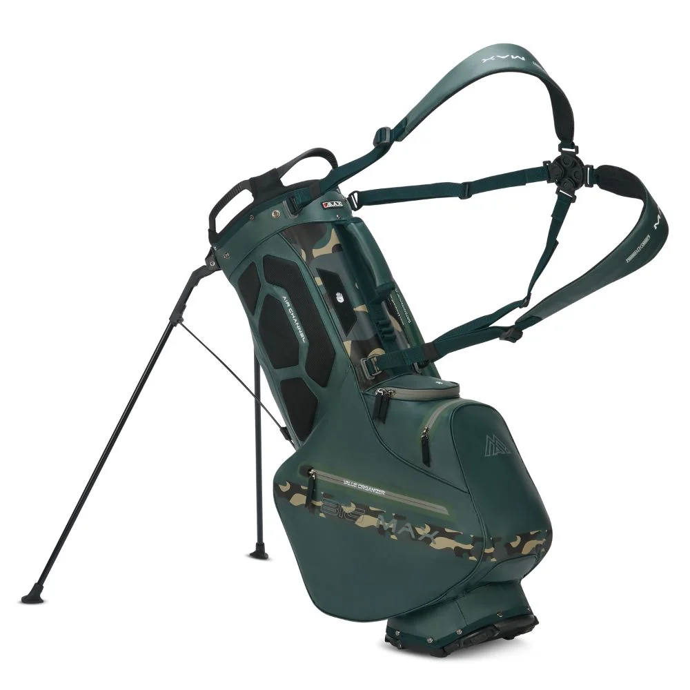 Big Max Aqua Eight H Golf Stand Bag 2026 - Forest Green / Green Camo - Image 2