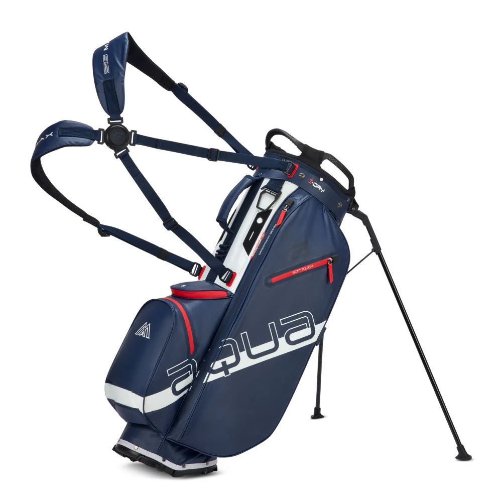 Big Max Aqua Eight H Golf Stand Bag 2026 - Navy / White / Red