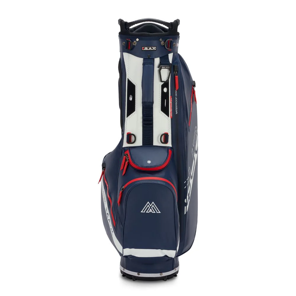 Big Max Aqua Eight H Golf Stand Bag 2026 - Navy / White / Red - Image 3