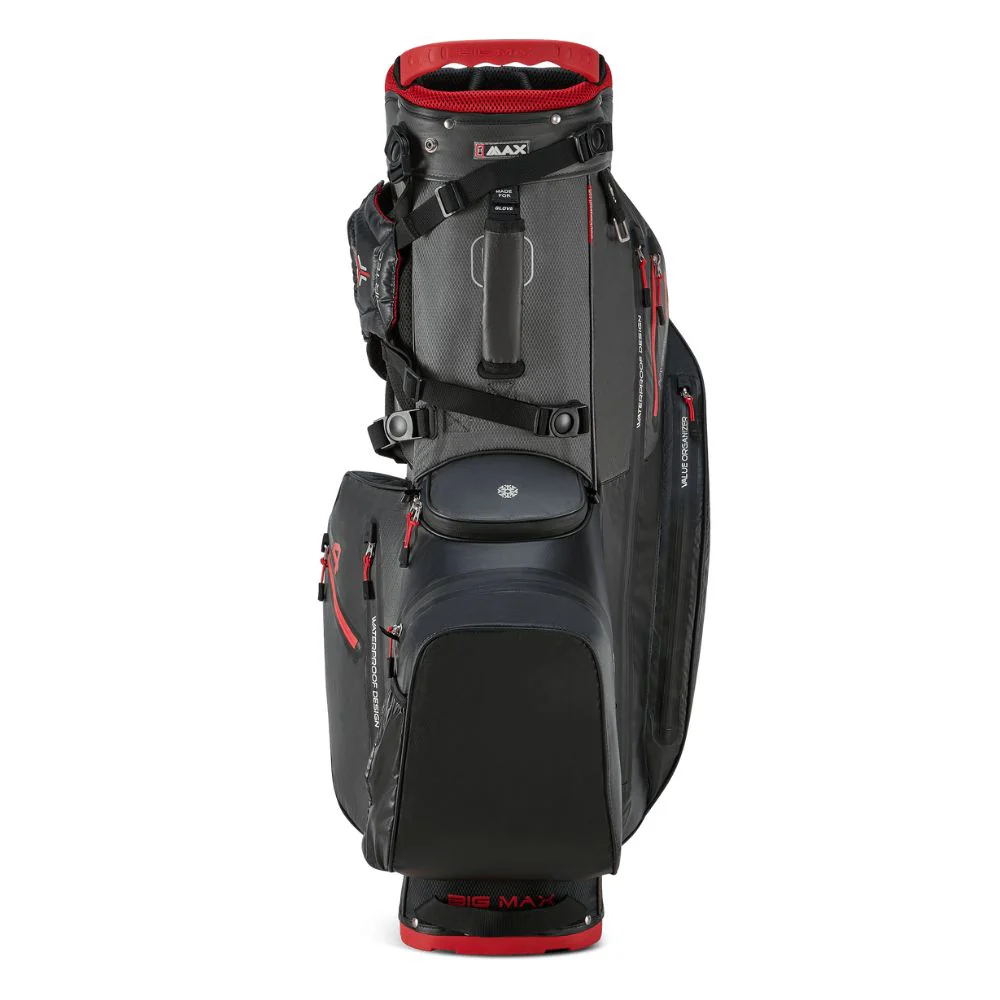 Big Max Aqua Hybrid 4 Golf Stand Bag - Black / Charcoal / Red - Image 3