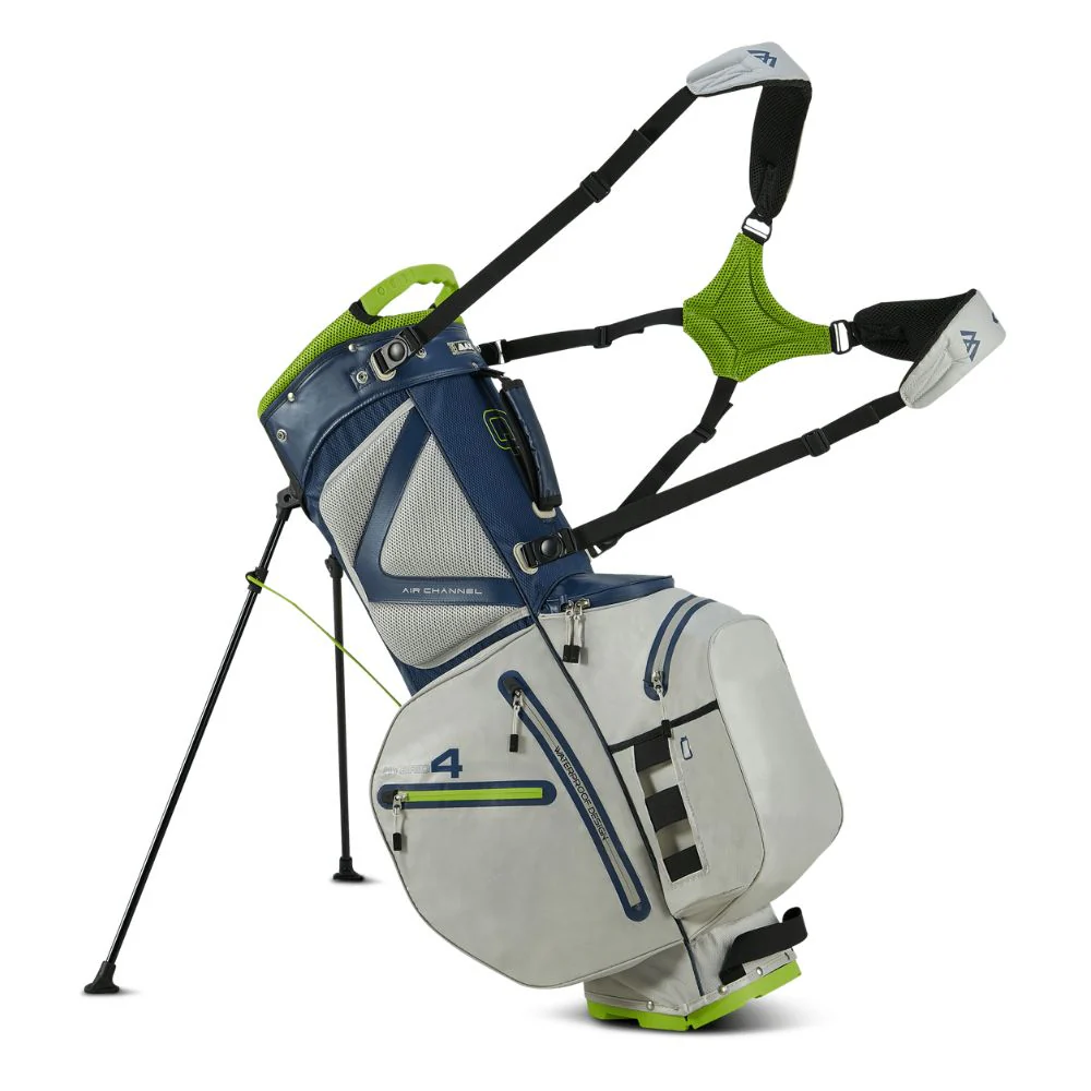 Big Max Aqua Hybrid 4 Golf Stand Bag - Navy / Grey / Lime - Image 2
