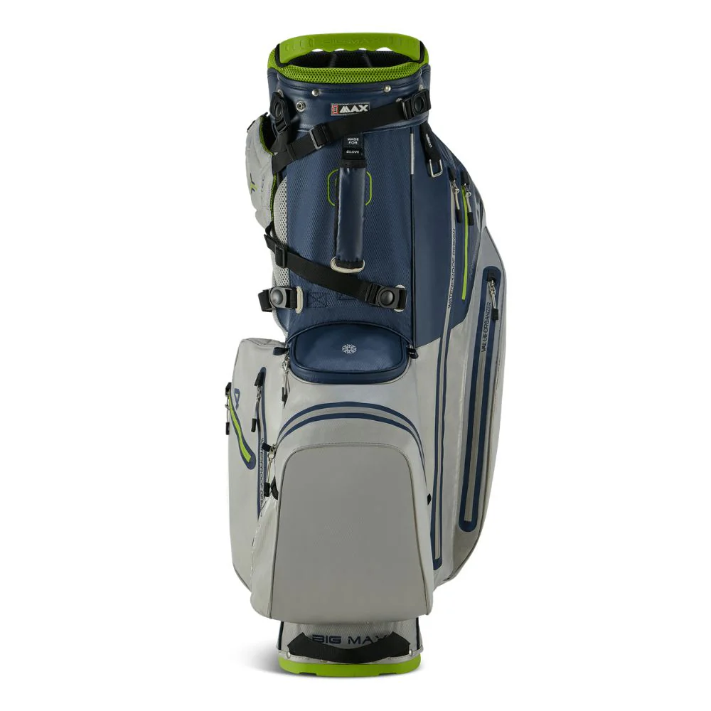 Big Max Aqua Hybrid 4 Golf Stand Bag - Navy / Grey / Lime - Image 3