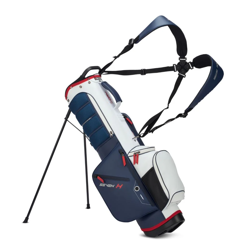 Big Max Aqua Seven H Golf Stand Bag 2026 - Navy / White / Red - Image 2