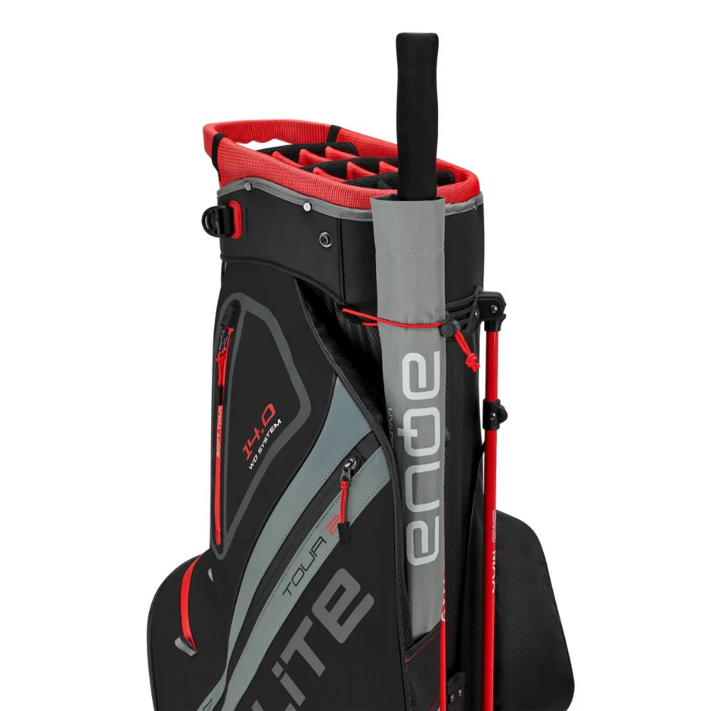 Big Max Dri Lite Hybrid Tour 2 Golf Stand Bag - Black / Charcoal / Red - Image 3