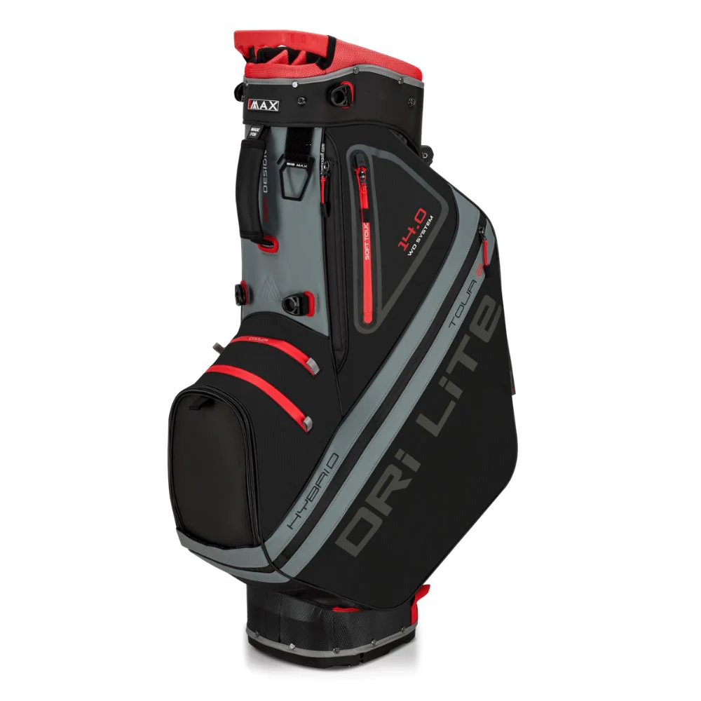 Big Max Dri Lite Hybrid Tour 2 Golf Stand Bag - Black / Charcoal / Red - Image 7