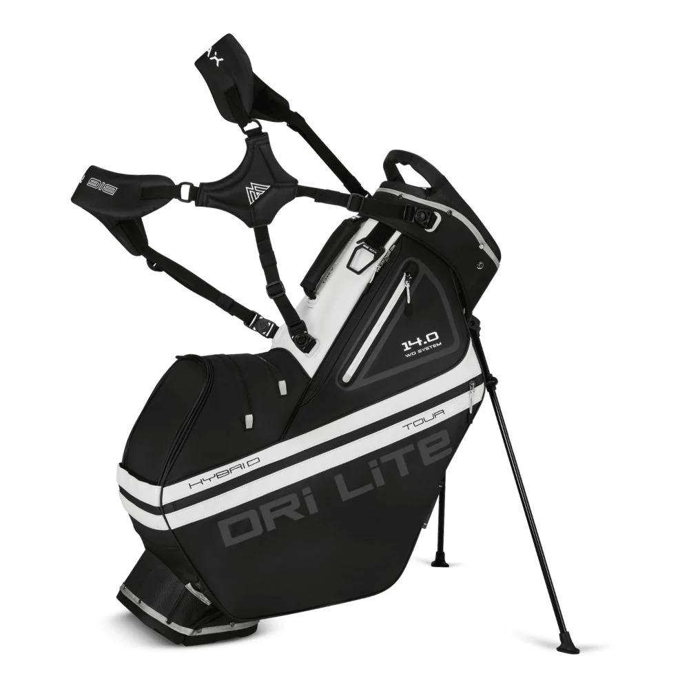 Big Max Dri Lite Hybrid Tour 2 Golf Stand Bag - Black / Off White