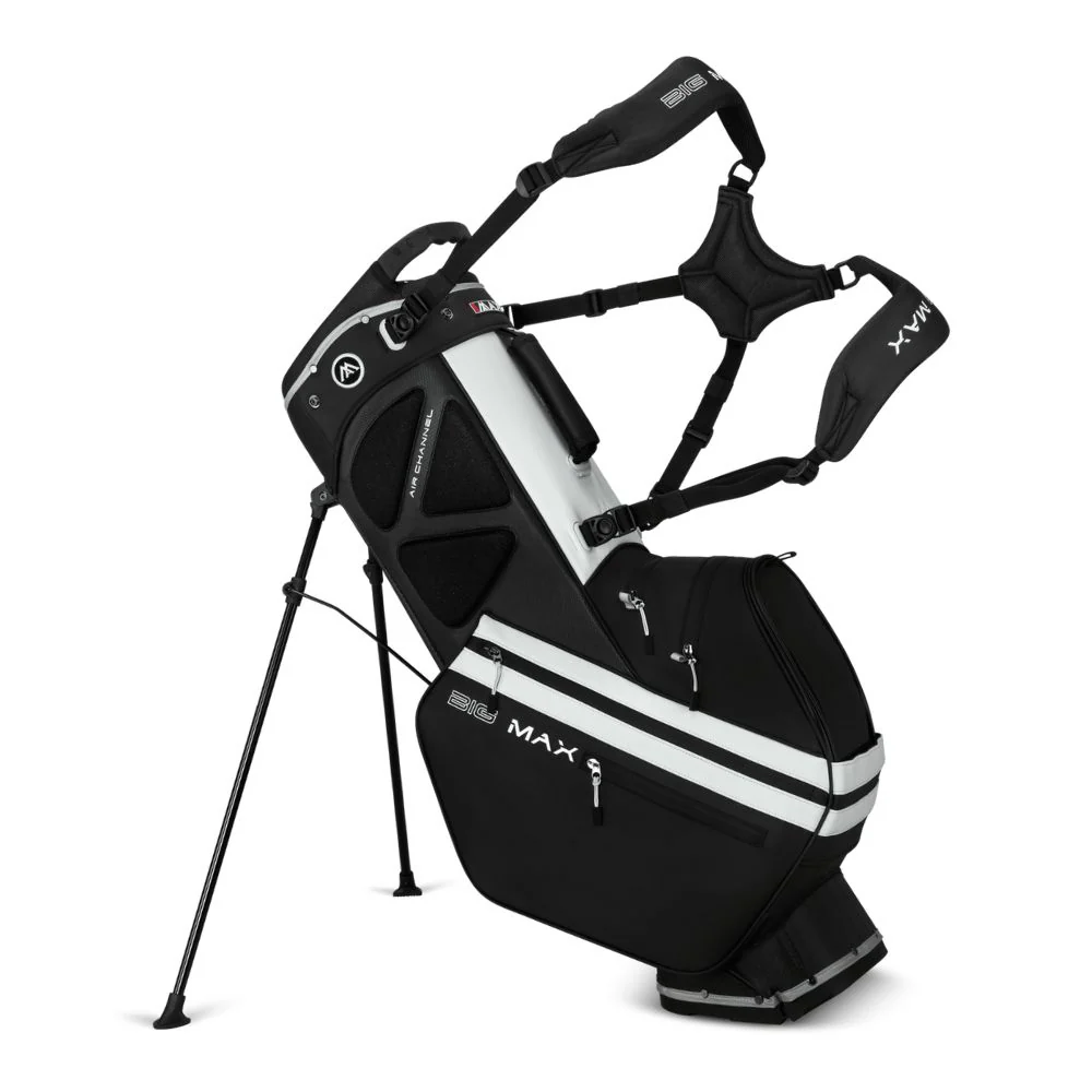 Big Max Dri Lite Hybrid Tour 2 Golf Stand Bag - Black / Off White - Image 2