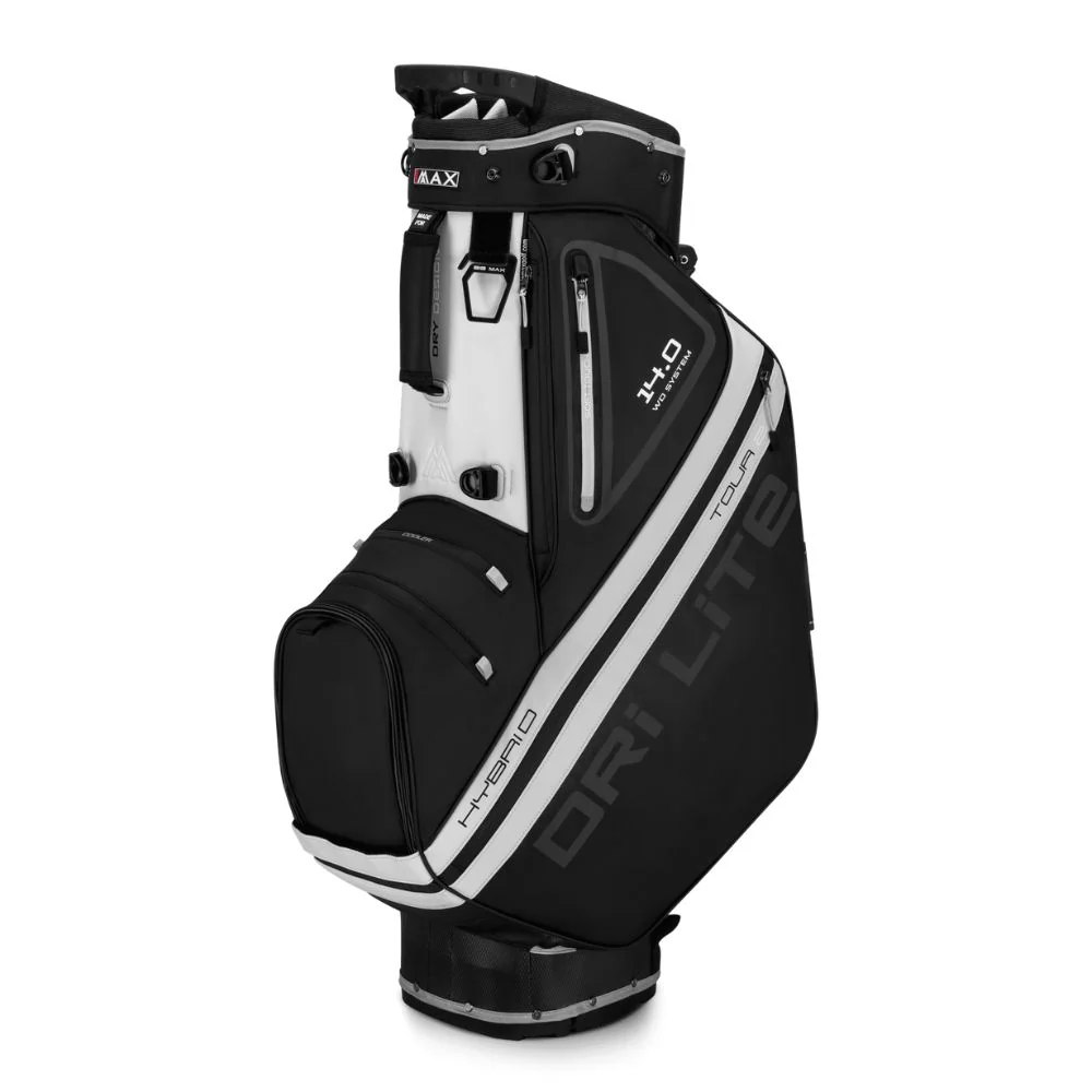 Big Max Dri Lite Hybrid Tour 2 Golf Stand Bag - Black / Off White - Image 3