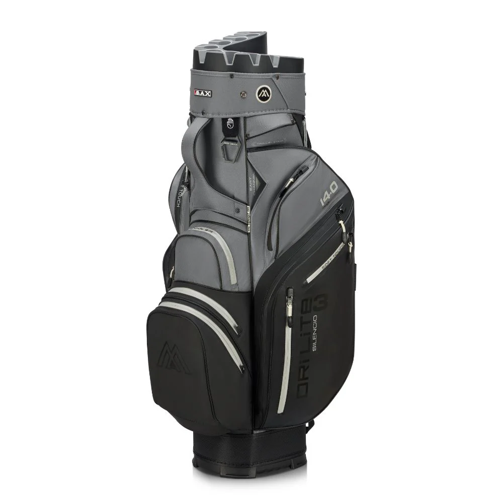 Big Max Dri Lite Silencio 3 Organiser Golf Cart Bag 2026 - Black / Grey