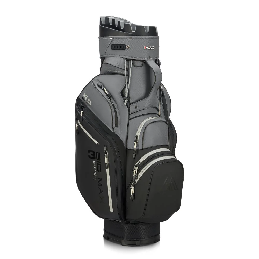 Big Max Dri Lite Silencio 3 Organiser Golf Cart Bag 2026 - Black / Grey - Image 3