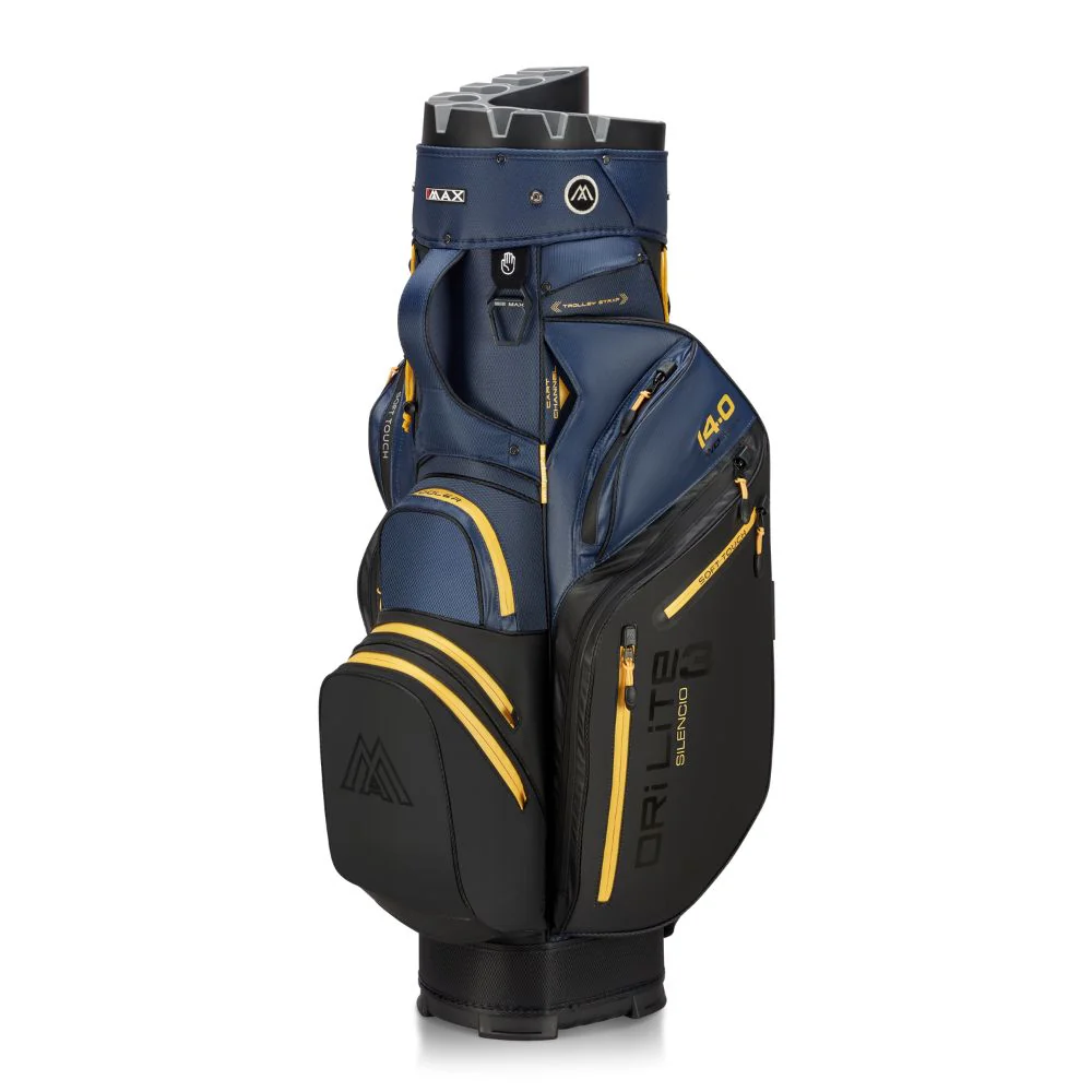 Big Max Dri Lite Silencio 3 Organiser Golf Cart Bag 2026 - Black / Navy / Corn