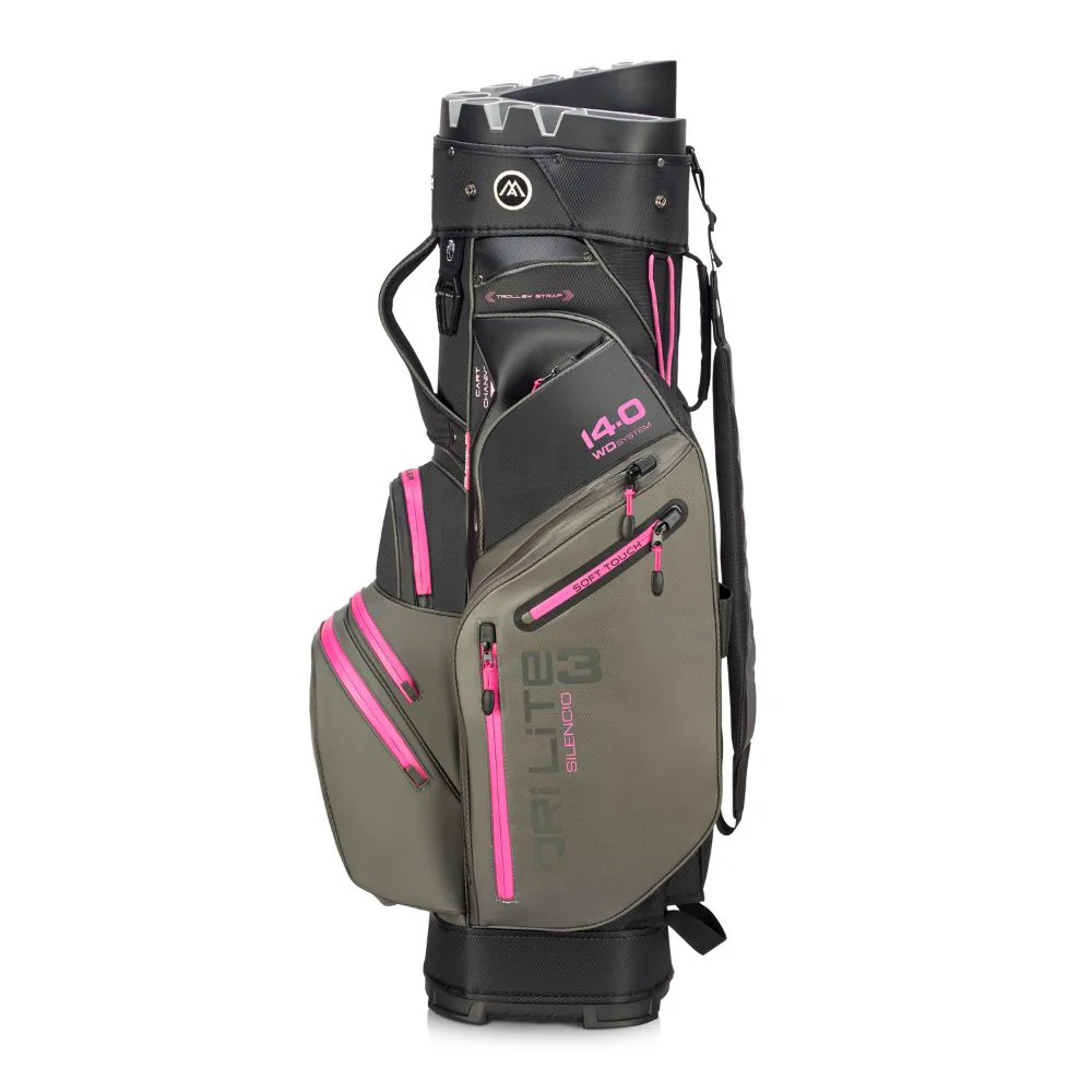Big Max Dri Lite Silencio 3 Organiser Golf Cart Bag 2026 - Charcoal / Black / Fuchsia - Image 5