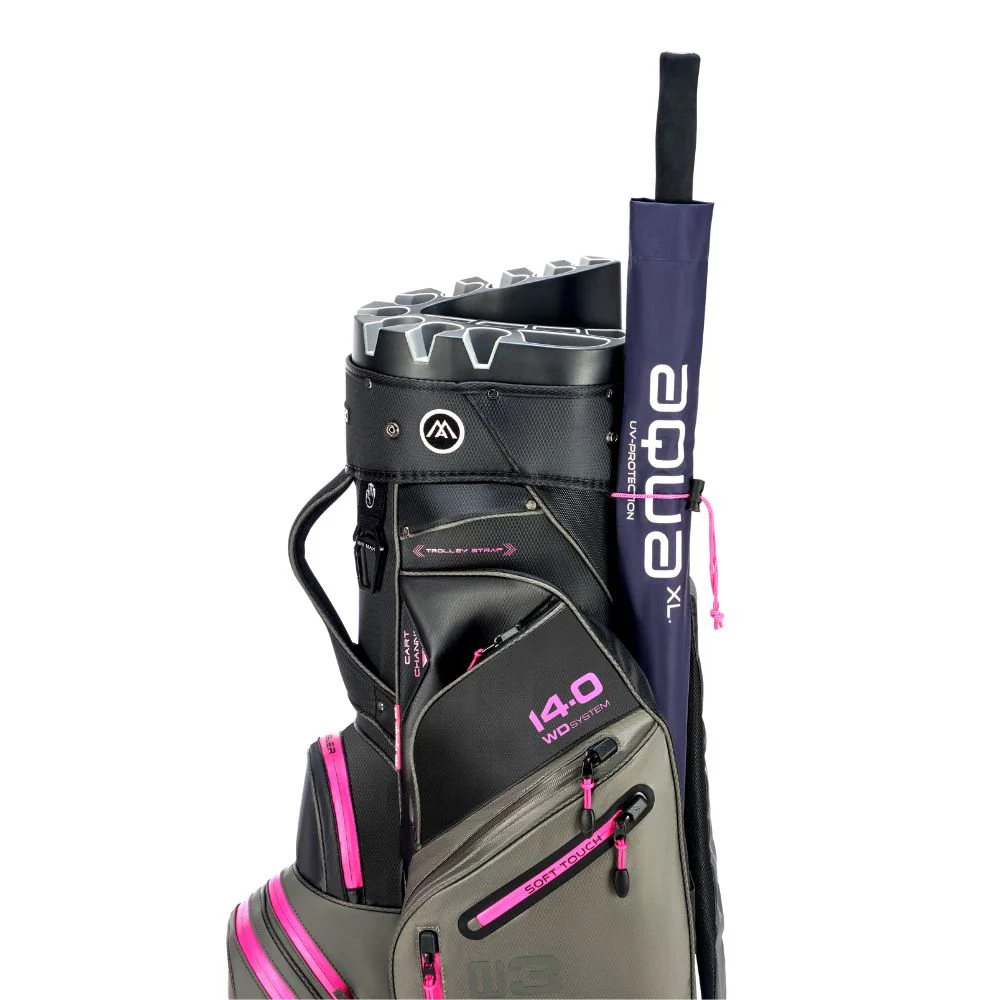 Big Max Dri Lite Silencio 3 Organiser Golf Cart Bag 2026 - Charcoal / Black / Fuchsia - Image 6