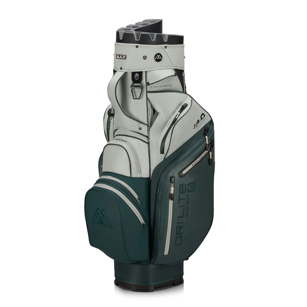 Big Max Dri Lite Silencio 3 Organiser Golf Cart Bag 2026 - Forest Green / Off White