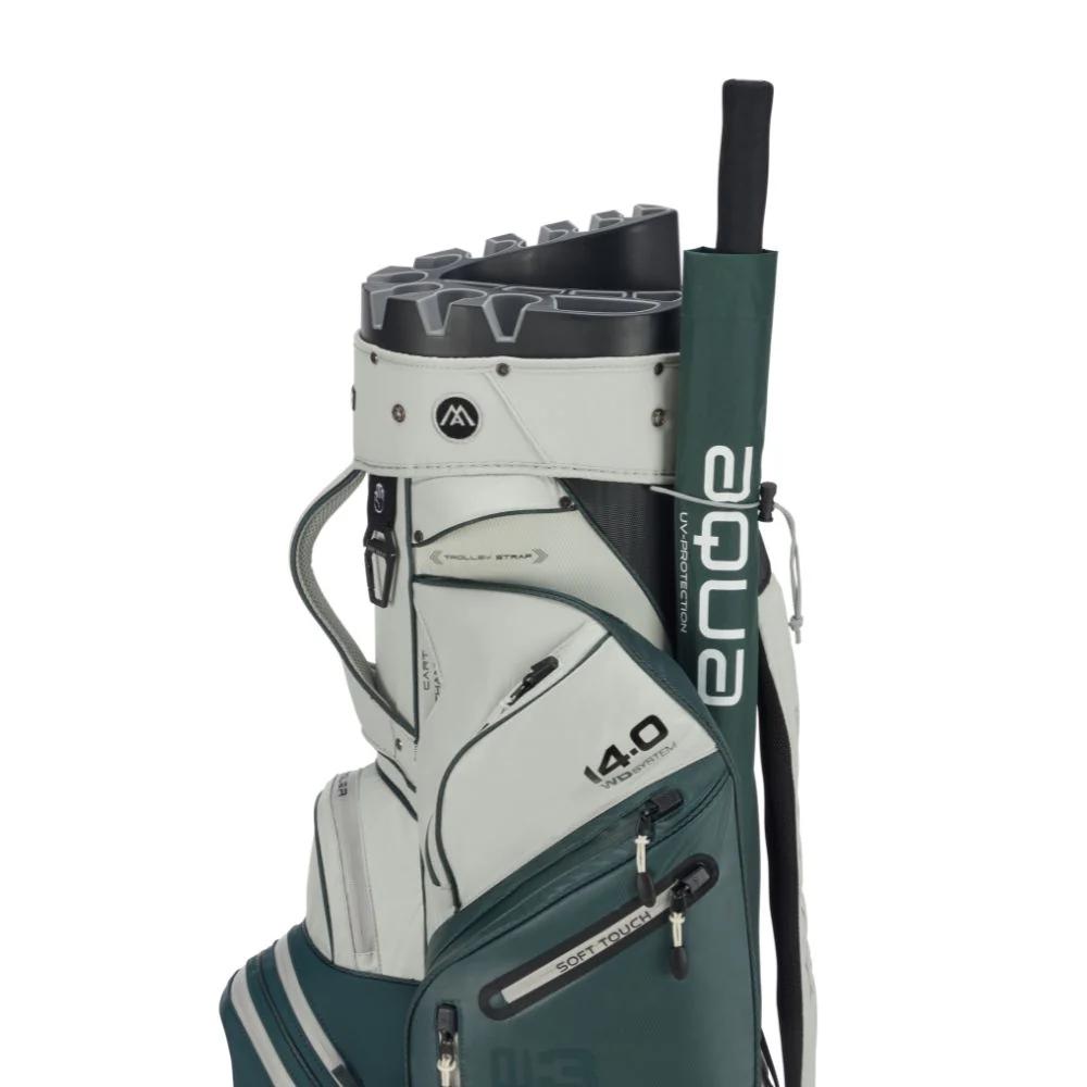 Big Max Dri Lite Silencio 3 Organiser Golf Cart Bag 2026 - Forest Green / Off White - Image 6