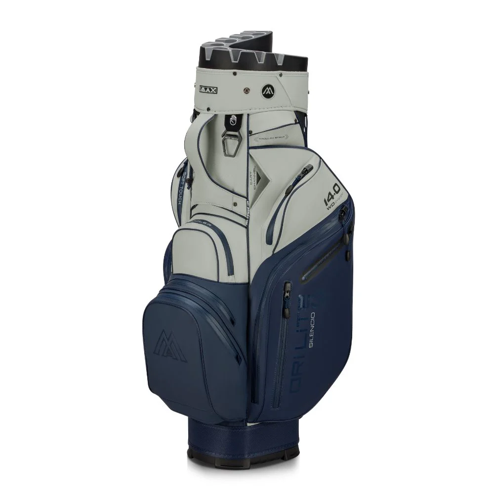 Big Max Dri Lite Silencio 3 Organiser Golf Cart Bag 2026 - Navy / Off White