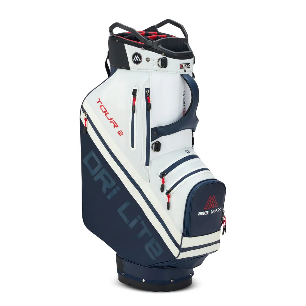 Big Max Dri Lite Tour 2 Golf Cart Bag 2026 - Red / White / Navy - Image 3