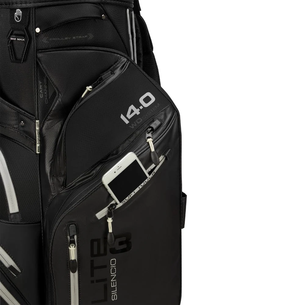 Big Max Dri Lite Silencio 3 Organiser Golf Cart Bag 2026 - Black - Image 7
