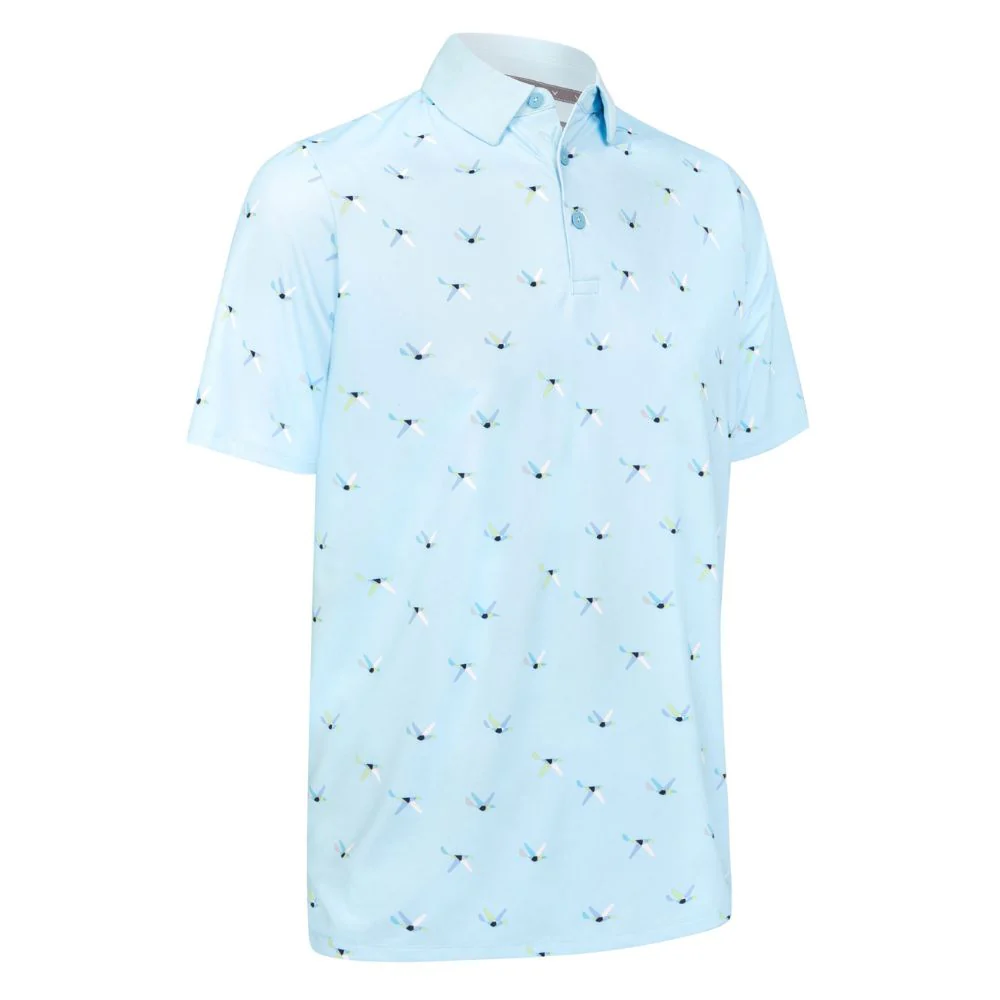 Callaway All Over Birdie Mens Golf Polo Shirt 2025 - Artic Paradise