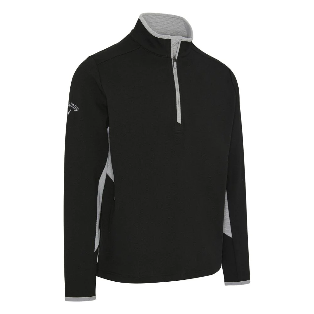 Callaway Blocked 1/4 Zip Mens Golf Pullover 2025 - Caviar