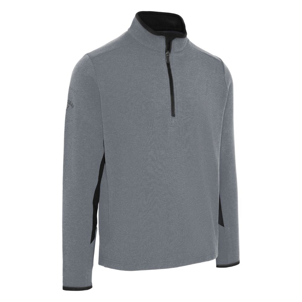 Callaway Blocked 1/4 Zip Mens Golf Pullover 2025 - Concrete