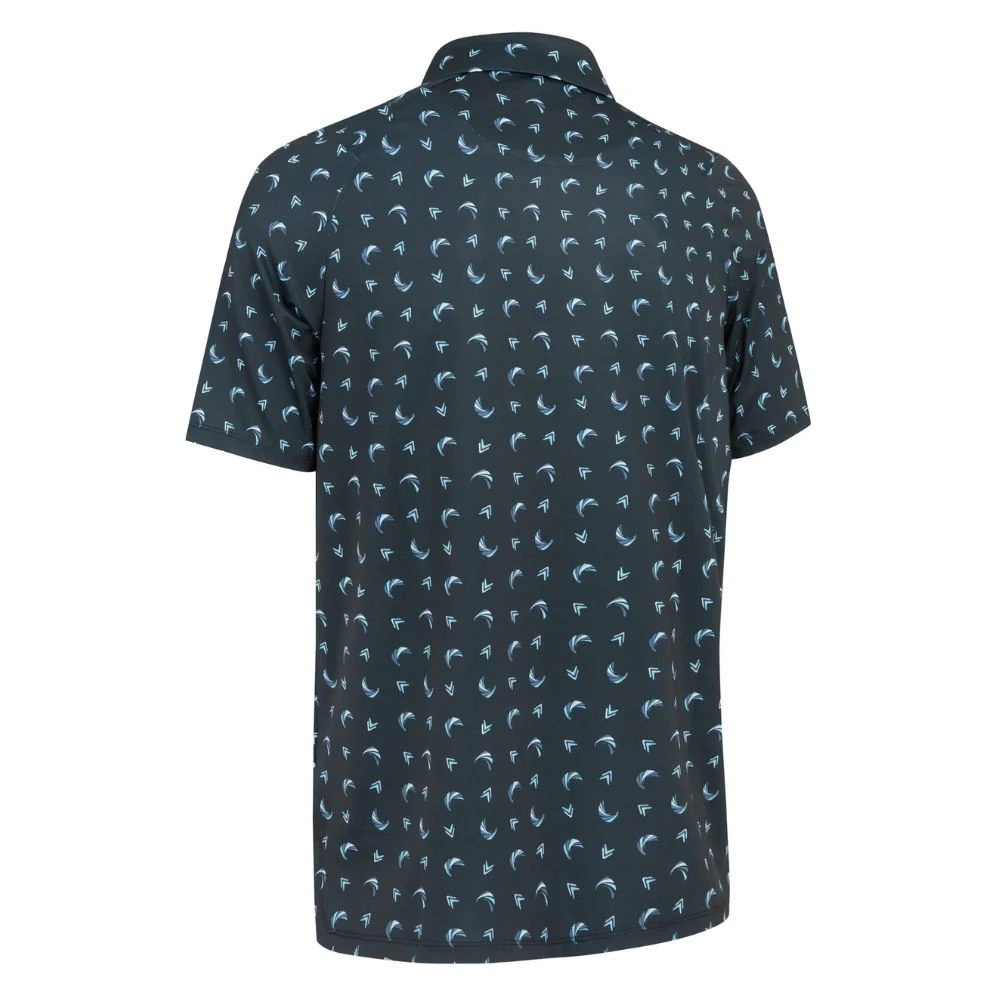 Callaway Abstract Chev Golf Polo Shirt - Caviar - Image 2
