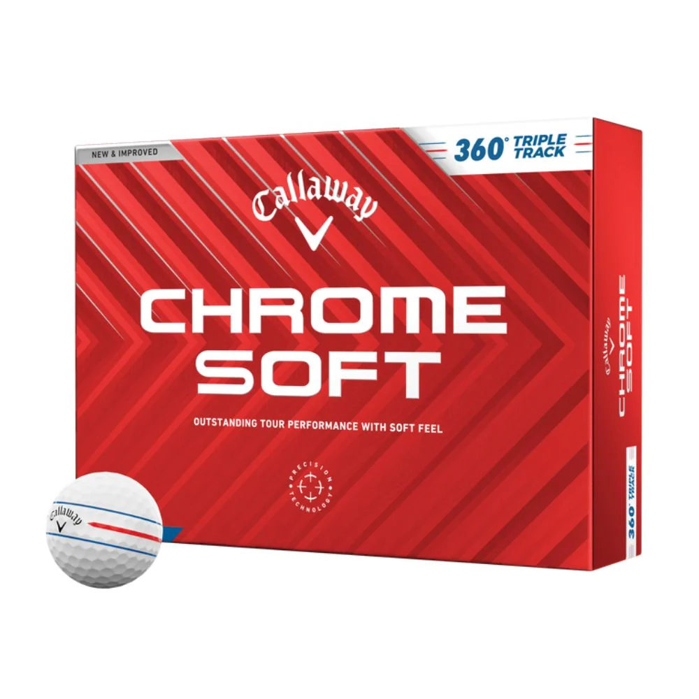 Callaway Chrome Soft Triple Track 360 Golf Balls - White