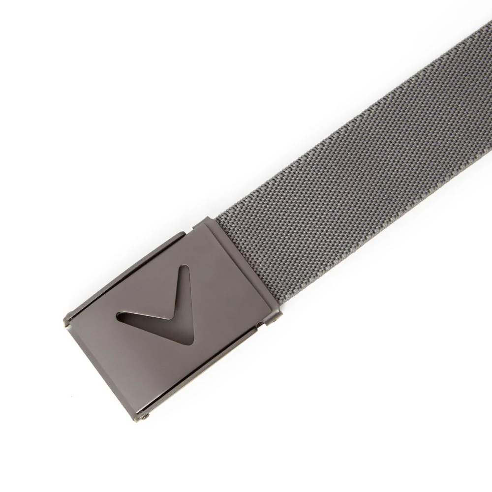 Callaway Golf V-Logo Mens Web Belt CGASE0R3 - Griffin Grey - Image 2