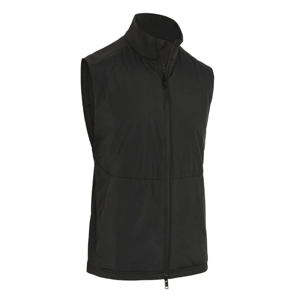 Callaway Mixed Media Full Zip Mens Golf Vest 2025 - Caviar