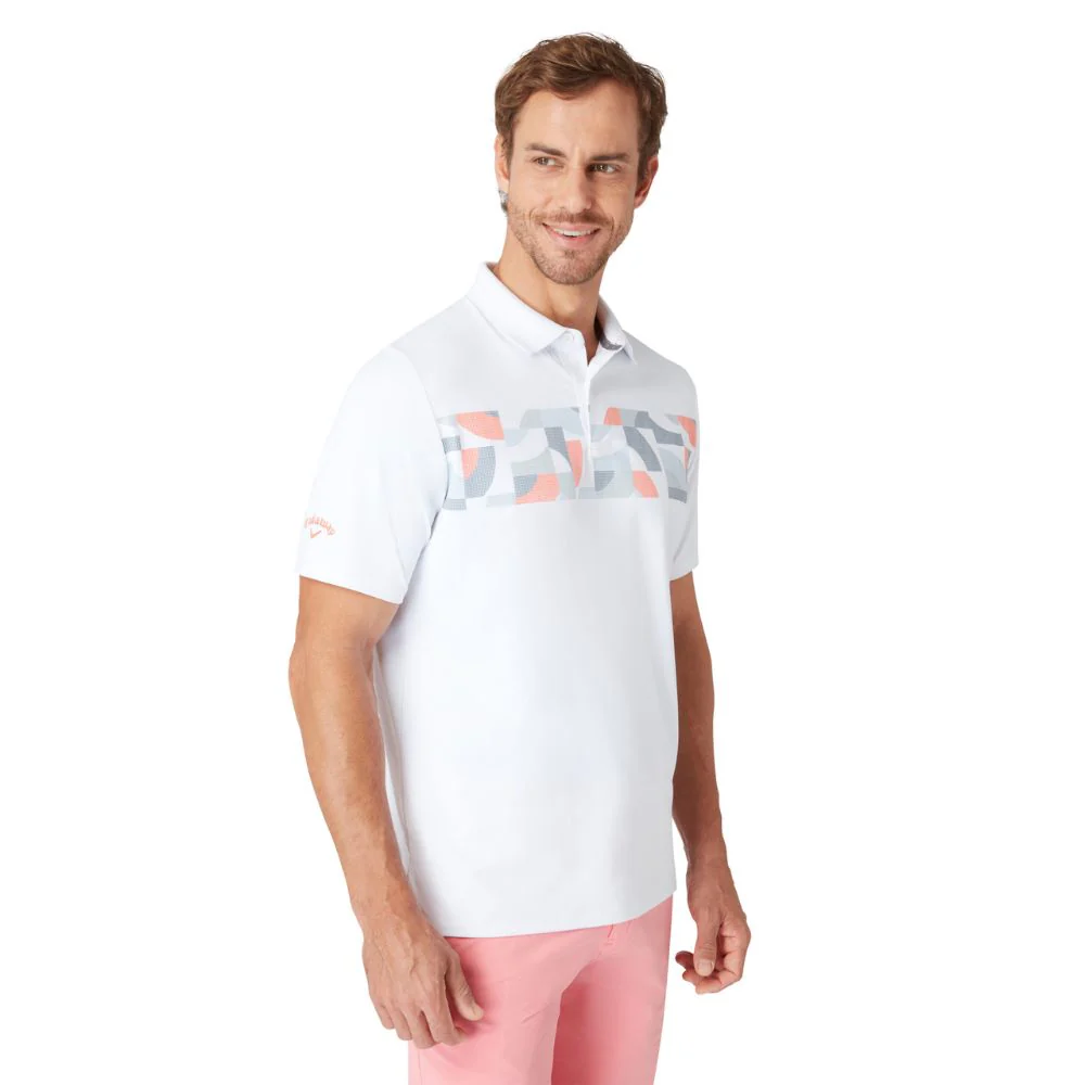 Callaway Optical 'C' Mens Golf Polo Shirt 2025 - Bright White - Image 3