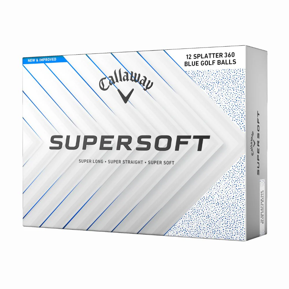 Callaway Supersoft Golf Balls - White / Blue Splatter