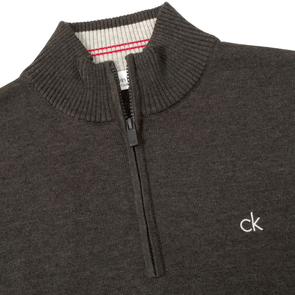 Calvin Klein Avenue 1/2 Zip Golf Top 2026 - C10270 - Charcoal Marl - Image 3