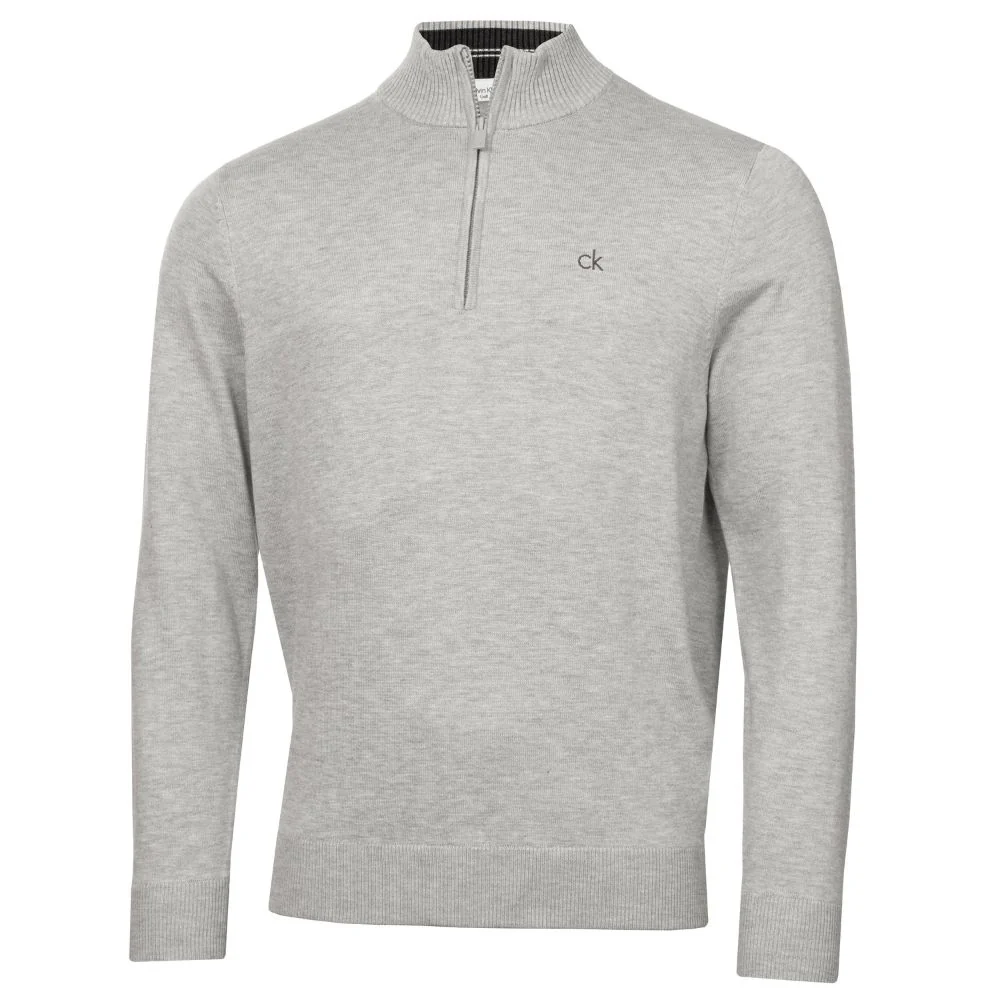 Calvin Klein Avenue 1/2 Zip Golf Top 2026 - C10270 - Silver Marl