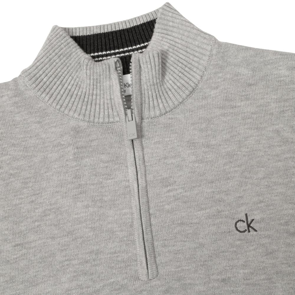 Calvin Klein Avenue 1/2 Zip Golf Top 2026 - C10270 - Silver Marl - Image 2