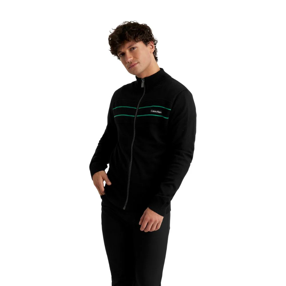 Calvin Klein Baxter Lined Golf Sweater 2025 - Black - Image 2