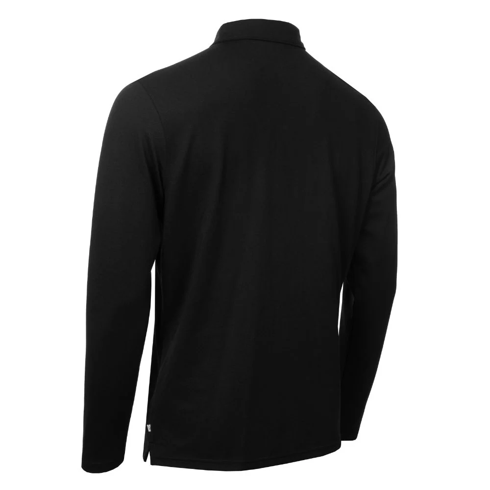 Calvin Klein Bayard Long Sleeve Golf Polo Shirt 2025 - Black - Image 2