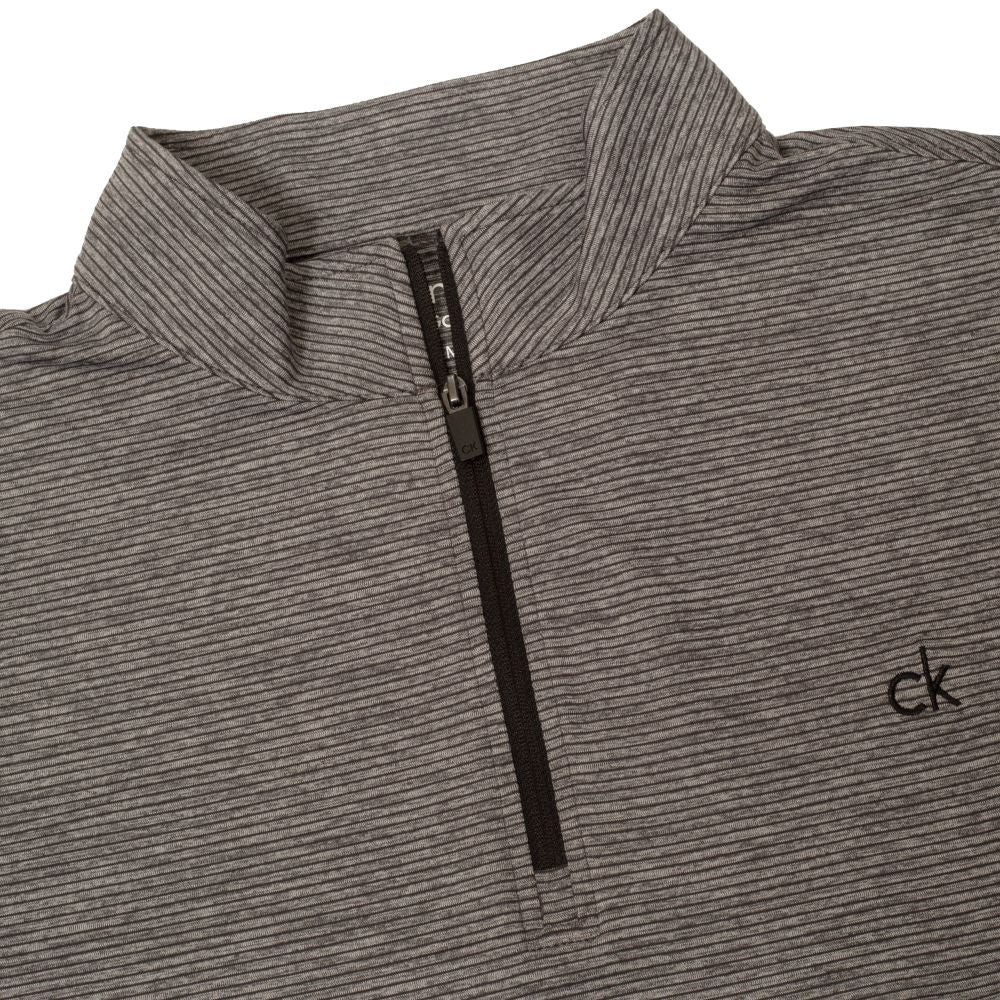 Calvin Klein Cruise 1/4 Zip Golf Top 2026 - C10269 - Charcoal Marl / White - Image 3