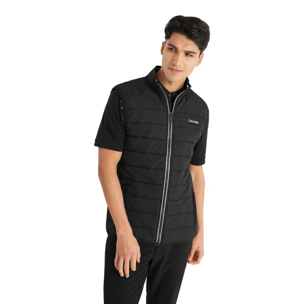 Calvin Klein Baylor Creek Hybrid Full Zip Golf Gilet - CKMA24925 - Black - Image 2